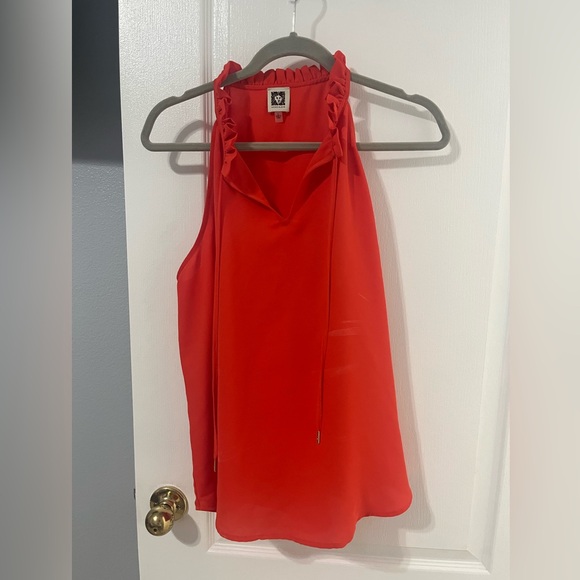 Anne Klein Tops - Anne Klein Vibrant coral orange/reddish Tank Top